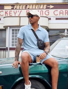 Ensemble deux pièces décontracté moderne pour homme, personnalisable, de bonne qualité, respirant, avec fermeture éclair, en polaire tricotée à motif floral, 100 % polyester, été, 220g - Product Image 4
