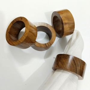 Luxury Handmade Custom Eco-Friendly Stocked Wood <b>Round</b> Napkin Rings for Wedding Decoration - Product Image 5