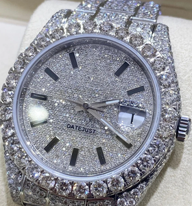 Reloj de lujo con diamantes Moissanite D VVS para hombre, de acero inoxidable, automático, pasa la prueba del diamante. - Product Image 2