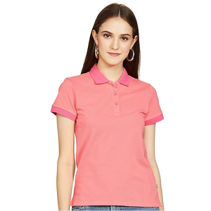 100% Cotton Premium Quality Solid Color Women's Stylish Polo Shirts Custom Design Color Size Turn Down Collar Polo Shirts - Product Image 4