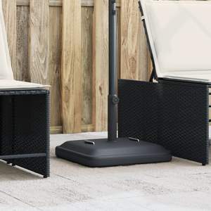 Base para Sombrilla de Patio de Polietileno (PE) Negro y Concreto de 59.5 lb - Product Image 1