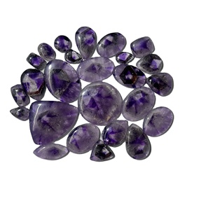 Cabochon d'améthyste naturelle de qualité AAA + multi-étoiles pierres précieuses uniques en vrac pour la fabrication de bijoux créatifs taille personnalisée - Product Image 1