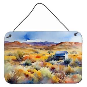 Nevada Sagebrush Watercolor Wall Hanging New Aluminum Metal <b>Sign</b> for Kitchen <b>Bar</b> Home Decor-Multicolor 8HX12W Door Plaque - Product Image 1