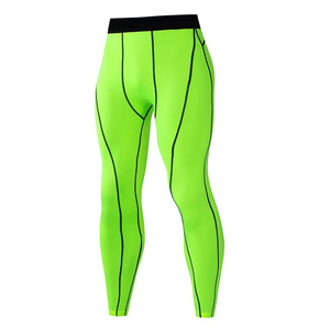 Pantalon long élastique de haute qualité pour hommes Leggings de compression respirants pour le sport - Product Image 1