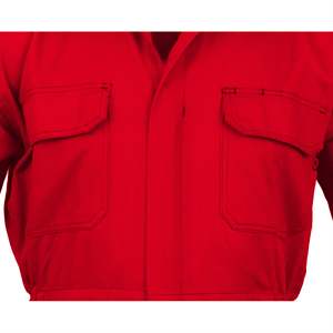 Combinaison de travail de sécurité rouge classique 3XL à manches longues 100% coton 7 oz-Vêtements de travail haute visibilité - Product Image 4