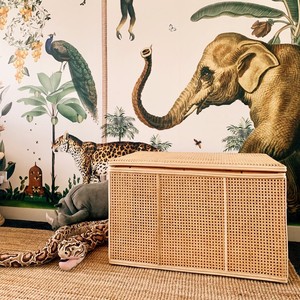 Kids Room Decor Eco-friendly Vintage Rattan <b>Chest</b> Trunks Organizer <b>Storage</b> Containers Trunk <b>Chests</b> with Lid Cheap Price - Product Image 2