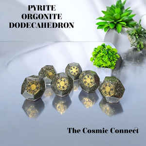 Orgonita dodecaedro orgonita energía resina pirita pirámide EMF protección conexión cósmica crecimiento espiritual curación amor adivinación - Product Image 4