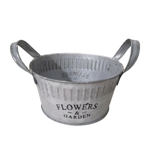 Maceta con diseño de flores de nieve en relieve, juego de macetas decorativas para granja, 3 macetas y macetas galvanizadas de hierro metálico - Product Image 6