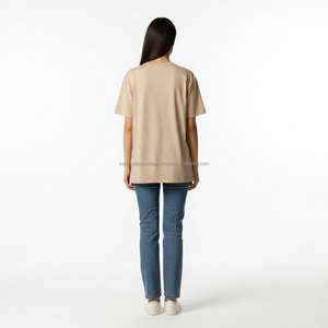 T-shirt vierge personnalisé pour femme en coton 180 g/m² avec logo imprimé, tissu jersey de haute qualité, vente en gros - Product Image 5