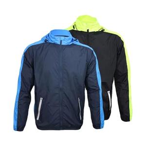 Veste d'extérieur décontractée en toile à prix abordable, épaisse, réversible, respirante, imperméable, coupe-vent, à capuche, séchage rapide, pour la course, bleue - Product Image 6
