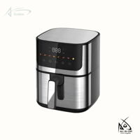 Friteuse à air compacte Sudex AF-40 4,5 L en acier inoxydable, cuisinière électrique intelligente sans huile, affichage numérique, chauffage rapide 1800W, saine
