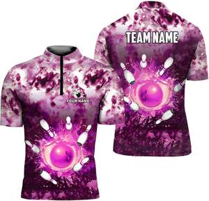 Custom Full Dye Sublimation Best Price Unisex Polo Shirts for <b>Bowling</b> Club - Product Image 3