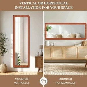 Espejo con Marco de Madera Hecho a Mano, Instalación Vertical y Horizontal, Venta al por Mayor en India - Product Image 1