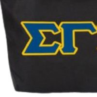 Sac fourre-tout noir en toile pour femme avec lettres grecques de la sororité Sigma Gamma Rho, sac de transport personnalisé pour le campus et le shopping