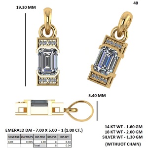 จี้เพชรเลี้ยงในห้องปฏิบัติการสีโรสโกลด์สำหรับผู้หญิง เครื่องประดับชั้นดี ดีไซน์ทันสมัย เหมาะสำหรับงานปาร์ตี้และงานแต่งงาน - Product Image 5