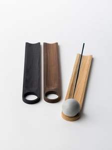 Porte-encens en bois naturel fait main pour temple, méditation, yoga, aromathérapie, bâtonnets parfumés, artisanat décoratif - Product Image 2