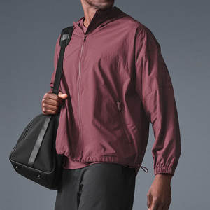 Veste de survêtement légère coupe-vent pour homme, style décontracté, en polyester, avec blocs de couleur contrastants et patchwork, idéale pour l'extérieur - Collection Automne OEM - Product Image 2