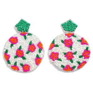 Pendientes para Mujer y Niña, Modernos, con Cuentas Bordadas y Diseño Colorido, para Fiestas, Hechos en India por MD HANDICRAFTS - Product Image 2