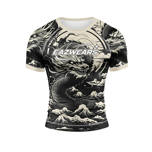 Custom Printed MMA Rash Guard Sublimation Long Sleeve <b>Compression</b> <b>Shirt</b> Performance Activewear Factory <b>Compression</b> <b>Shirts</b> <b>Mens</b> - Product Image 2
