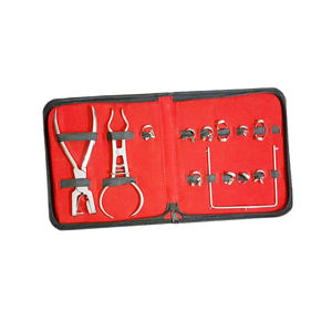 <b>Professional</b> Manual Dental Rubber Dam Clamp Kit CE Certified Knurled Grip 5-Jaw Positions <b>Light</b> Weight By Grip Surgical - Product Image 2