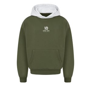 เสื้อฮู้ดทูโทน ผ้าฝ้ายพรีเมียมเนื้อนุ่ม สวมหัว สีบล็อก สไตล์ลำลอง สตรีทแวร์ รับผลิตแบบ OEM ODM - Product Image 1