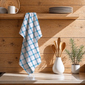 Serviette de cuisine à carreaux de qualité supérieure, super douce, en gros, super absorbante, au prix de gros. - Product Image 1