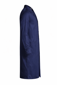 Bata de Laboratorio Unisex Azul Marino, Ropa de Trabajo Médica Profesional de Longitud Completa con Diseño de Tela Resistente y Cierre Seguro con Botones Delanteros - Product Image 2