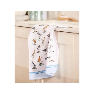 Serviettes de thé en coton 100% de qualité supérieure, en vrac, brodées, 45x65 cm, tissage slub, style scandinave, oiseau de golf, 120 GSM, écologiques, fabriquées en Inde, OEM - Product Image 1