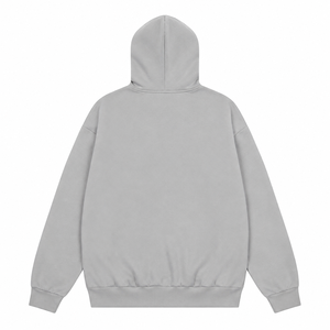 Sudadera con Capucha Gris de Invierno, Estilo Urbano, Algodón Tejido, Diseño Serigrafiado para Hombre, Patrón 3D, Ecológica - Product Image 2