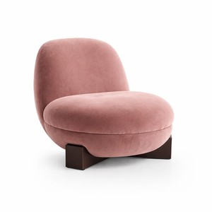 Sillón Moderno Andalusia Tapizado con Base de Madera Sólida – Sillón de Lujo para Sala de Estar y Hostelería - Product Image 4