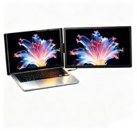 Moniteur portable ultra-fin 2026, modèle P5, 15,6 pouces, IPS 1080p FHD LCD, avec coque arrière transparente, extension d'écran double pour ordinateur portable
