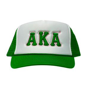AKA White Green Hat Embroidered Letter Baseball <b>Cap</b> Two Tone Adjustable Cotton Headwear Casual Fashion <b>Vintage</b> Style <b>Cap</b> for Men - Product Image 1