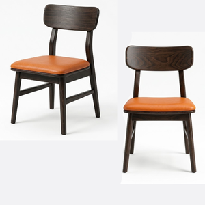 Sillas de Comedor de Madera de Teca Sólida con Asientos de Espuma Suave y Acabado Liso, Diseño Moderno y Minimalista - Product Image 4