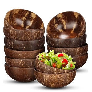 Bol en coquille de noix de coco naturelle, écologique, pour salade de fruits, nouilles, riz, décoration artisanale, bougies, bols sculptés - Product Image 6