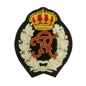 Handmade Embroidered Custom Made Bullion Wire Canvas Fabric Patches 3D Embroidery Golden &<b>Silver</b> <b>Clutch</b> Fashion Badges Custom - Product Image 2