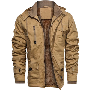 Men's Oversized Solid Color Cargo Varsity <b>Jacket</b> Stand Collar Front Logo High Quality Daily Wear - Product Image 2