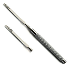 WORLD PRECISION SURGICAL Ensemble de ciseaux à os dentaires, droits et courbés, avec poignée moletée, argent, instruments chirurgicaux manuels d'ostéotomie 7mm - Product Image 5