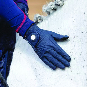 Premium Horse Riding Gloves Synthetic Serino Leather Zig zag stitching and a hook-and loop Velcro for man and woman - Product Image 4