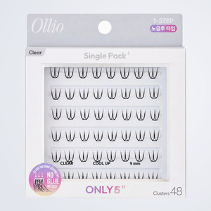 Extensions de cils Olio sans colle, paquet individuel PLUS, transparent, court, 2 types au choix, 1 cils artificiels - Product Image 3