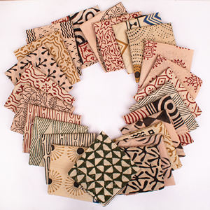 Venta al por mayor de accesorios para el cabello vintage hechos a mano de lujo, ecológicos, de algodón Bagru, juego de bandanas naturales, promocionales para viajes de verano - Product Image 3