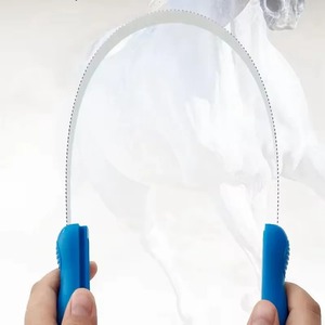 Grattoir à poils de cheval en acier inoxydable dentelé, brosse de toilettage efficace pour enlever les poils d'animaux pour chevaux, chiens et bétail - Product Image 1