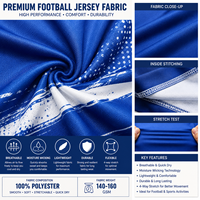Ensembles d'uniformes de football personnalisés, maillots de football haut de gamme, shorts et chaussettes, 100% polyester, séchage rapide, pour clubs, équipes, académies, logo du club