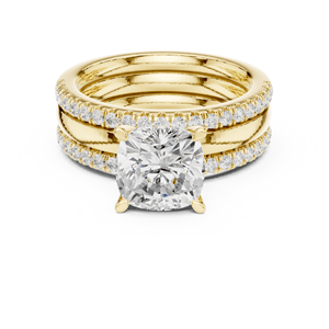 แหวนทองสไตล์อินเดียสำหรับผู้หญิงเครื่องประดับอัญมณี10K ประดับเพชร - Product Image 3