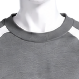 Sweat-shirt gris à col rond pour homme, avec empiècements latéraux contrastants, manches longues, pull athlétique décontracté, vêtements de sport pour l'entraînement, vente en gros - Product Image 3