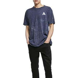 T-shirts pour hommes au design tendance, lavage à l'acide, 100% coton, écologiques, séchage rapide, vêtements décontractés avec logo personnalisé - Product Image 6