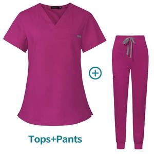 Ensemble de Blouse et Pantalon Médical Unisexe Noir Personnalisable à Col en V Extensible pour Infirmiers – Vente en Gros - Product Image 6