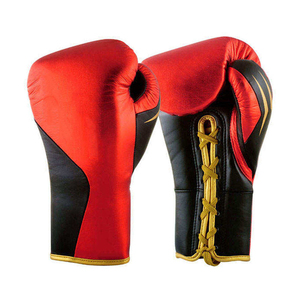 Guantes de Boxeo MMA Sanda de Alta Calidad Hechos a Medida con Logotipo Personalizado, Cuero Vacuno Auténtico, Diseño de Medio Dedo, Cierre de Gancho y Bucle - Product Image 4
