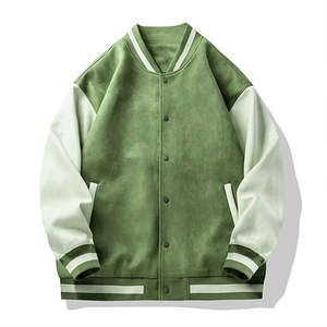 เสื้อแจ็คเก็ตเบสบอลทรงสลิมฟิตแบบกำหนดเองสำหรับผู้ชาย ดีไซน์แฟชั่นใหม่ พิมพ์ลายภาพและข้อความด้านหน้าได้ - Product Image 1