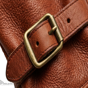Guantes de Cuero Vacuno Genuino de Primera Calidad, Color Marrón Castaño, Correa de Muñeca Ajustable con Hebilla de Latón, Guantes para Conducir al Aire Libre - Product Image 4