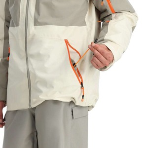 Veste d'extérieur imperméable pour homme grande taille, à coque rigide, pour ski et snowboard, avec fermeture éclair, respirante, à capuche et motifs imprimés - Product Image 3